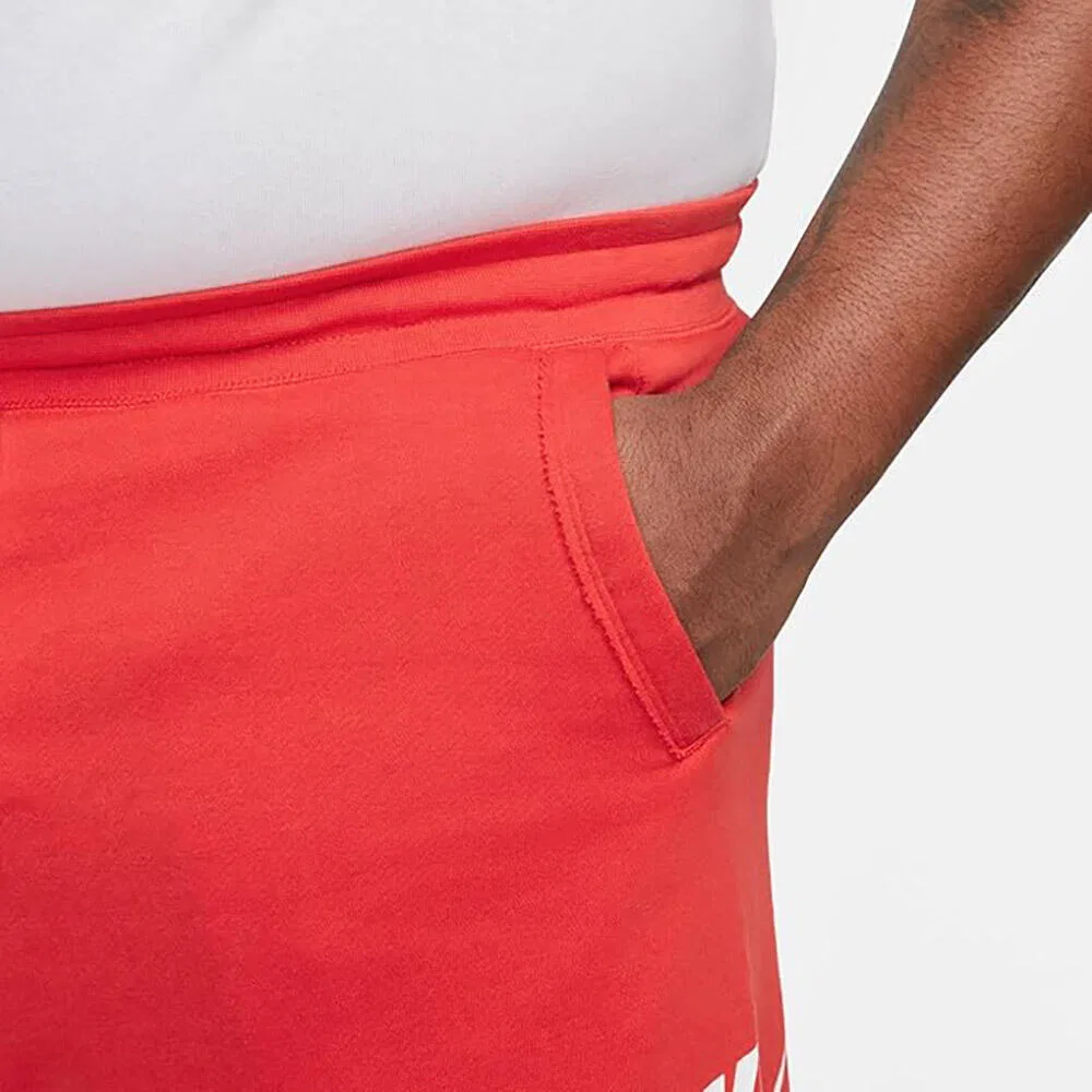 Мужские спортивные шорты из футера Nike M Nk Club Alumni Hbr Ft Short, Rot — фото 4