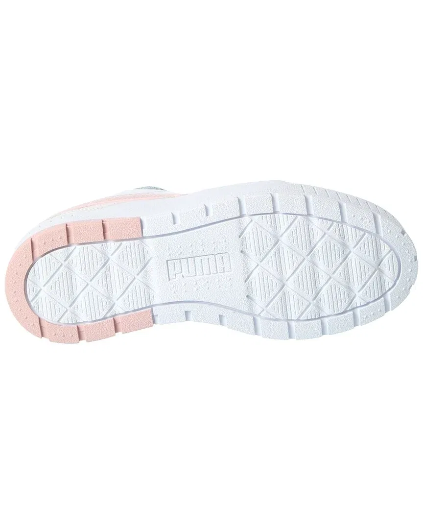 Детские кроссовки на платформе с перфорацией Karmen II IDOL Jr Leather Platform Sneaker Puma, White — фото 4