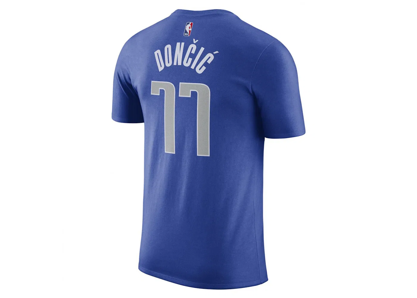 Детская футболка с принтом Nike NBA Dallas Mavericks Luka Doncic N&N Icon T-shirt, Blue/White/Grey — фото 2