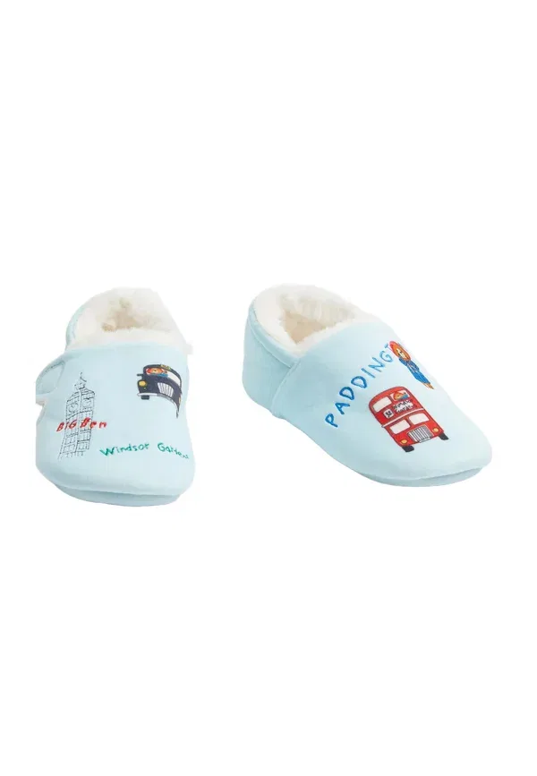Тапочки с теплой подкладкой Paddington small Marks & Spencer, Light Blue Mix, светло-голубой — фото 2