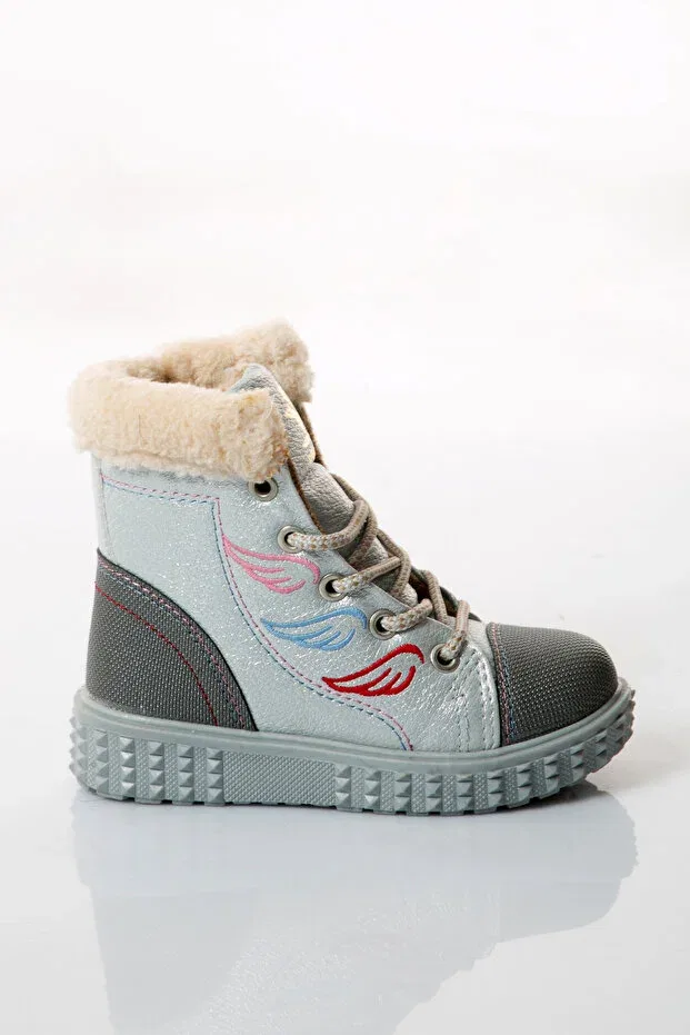Детские ботинки для девочек на плоском ходу Shoes Time, Gray