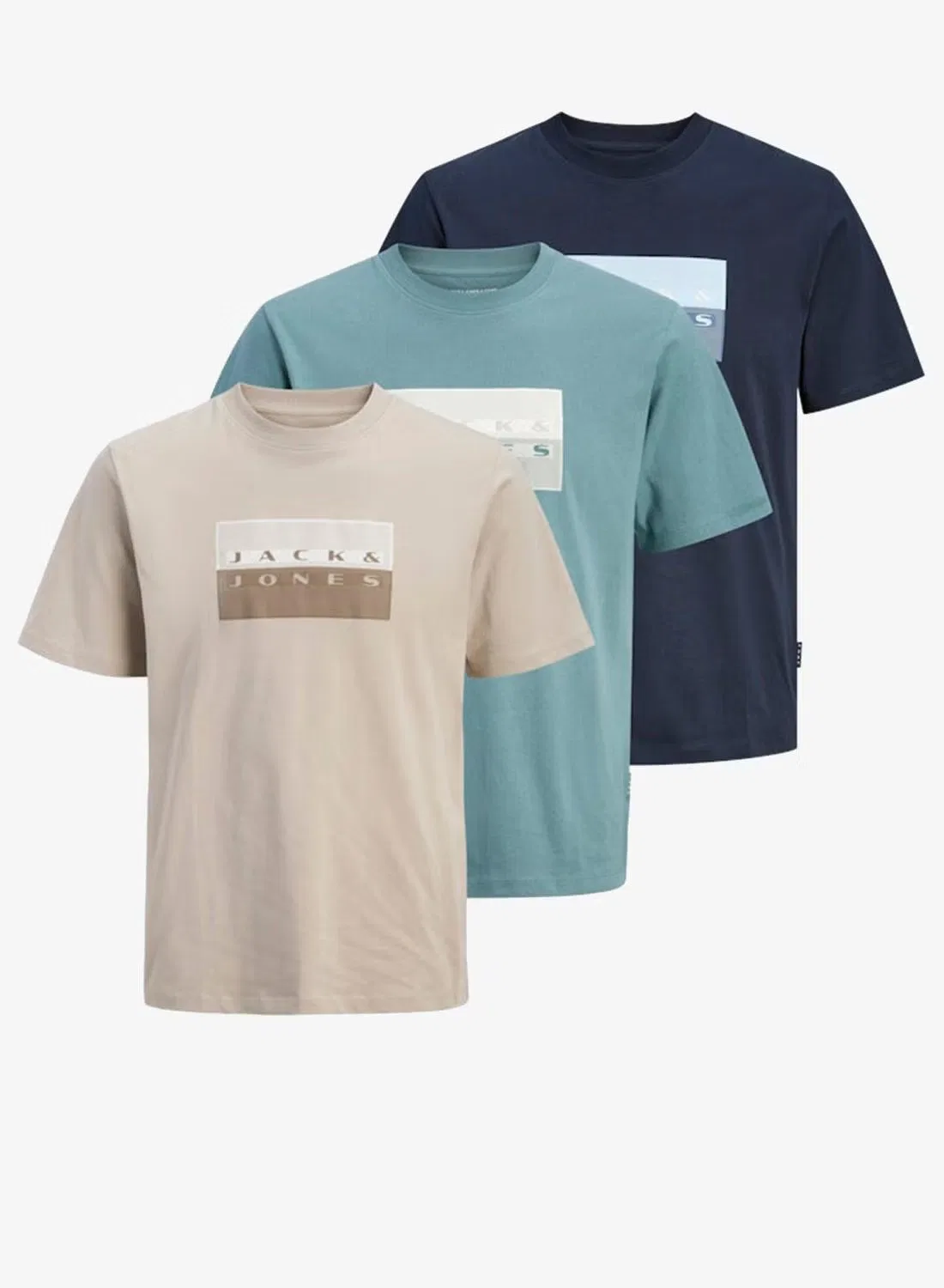 Футболка с коротким рукавом комплект футболок Jack & Jones Junior, северо-атлантический