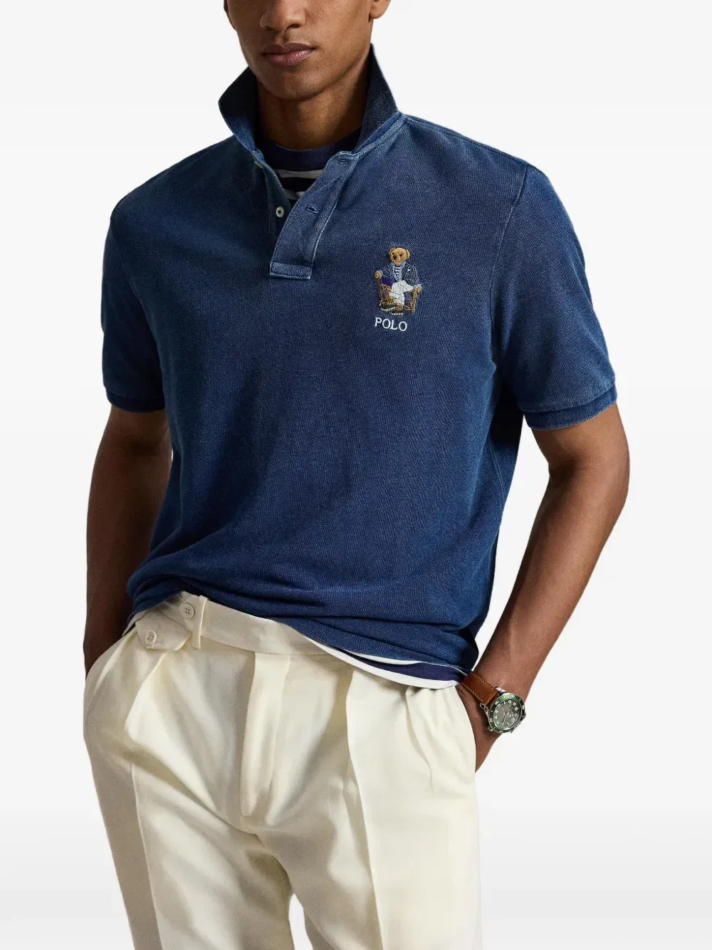 Рубашка-поло Polo Bear Polo Ralph Lauren, синий — фото 3