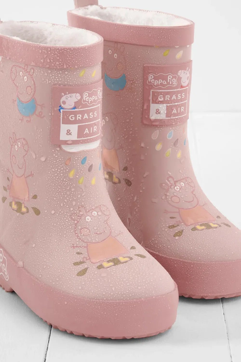 Детские сапоги-веллингтоны с меняющимся цветом Peppa Pig Grass & Air, Pink — фото 2