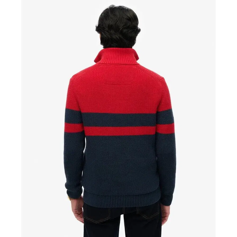 Мужской свитшот с длинным рукавом Classic Superdry, Blau Navyblau Rot — фото 4