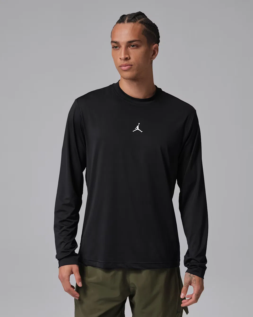 Мужская футболка с длинными рукавами Dri-FIT Jordan Sport Essentials, Black
