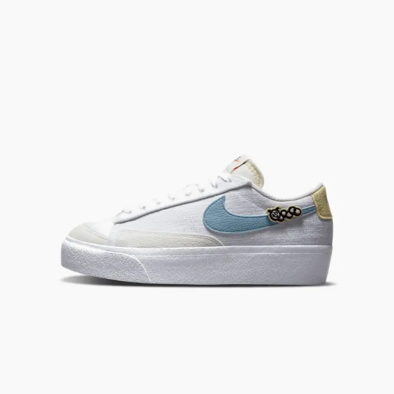 

Кеды Nike Blazer Low Platform Next Nature, белый/голубой