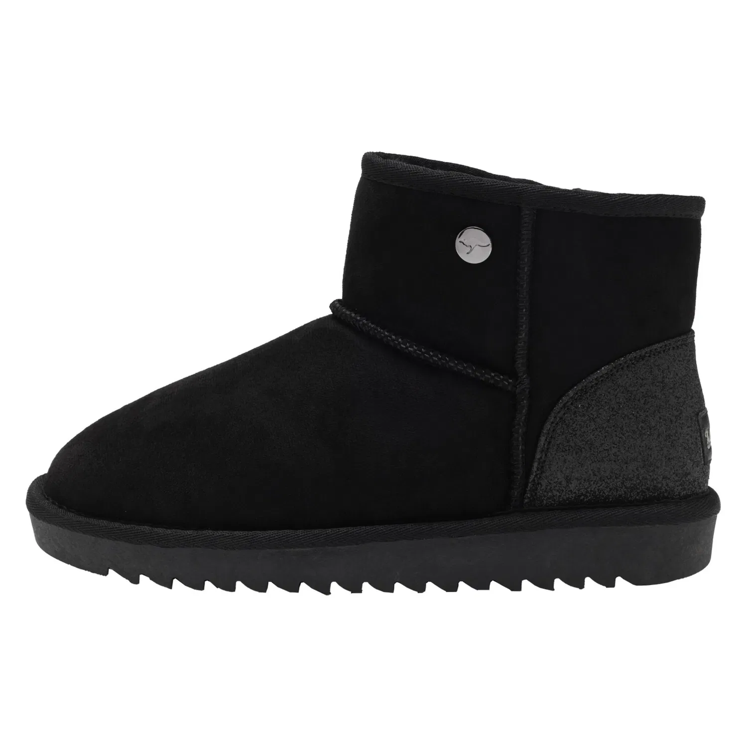 Детские ботинки-слипоны с мехом KangaROOS, Jet Black