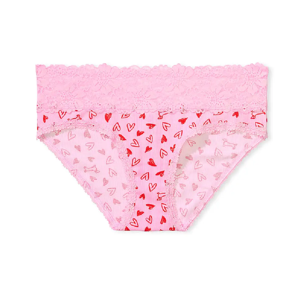 

Трусы Victoria's Secret Pink Wink Lace-trim Hiphugger, розовый