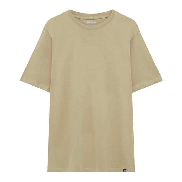 

Футболка Pull&Bear Basic Short Sleeve, экрю