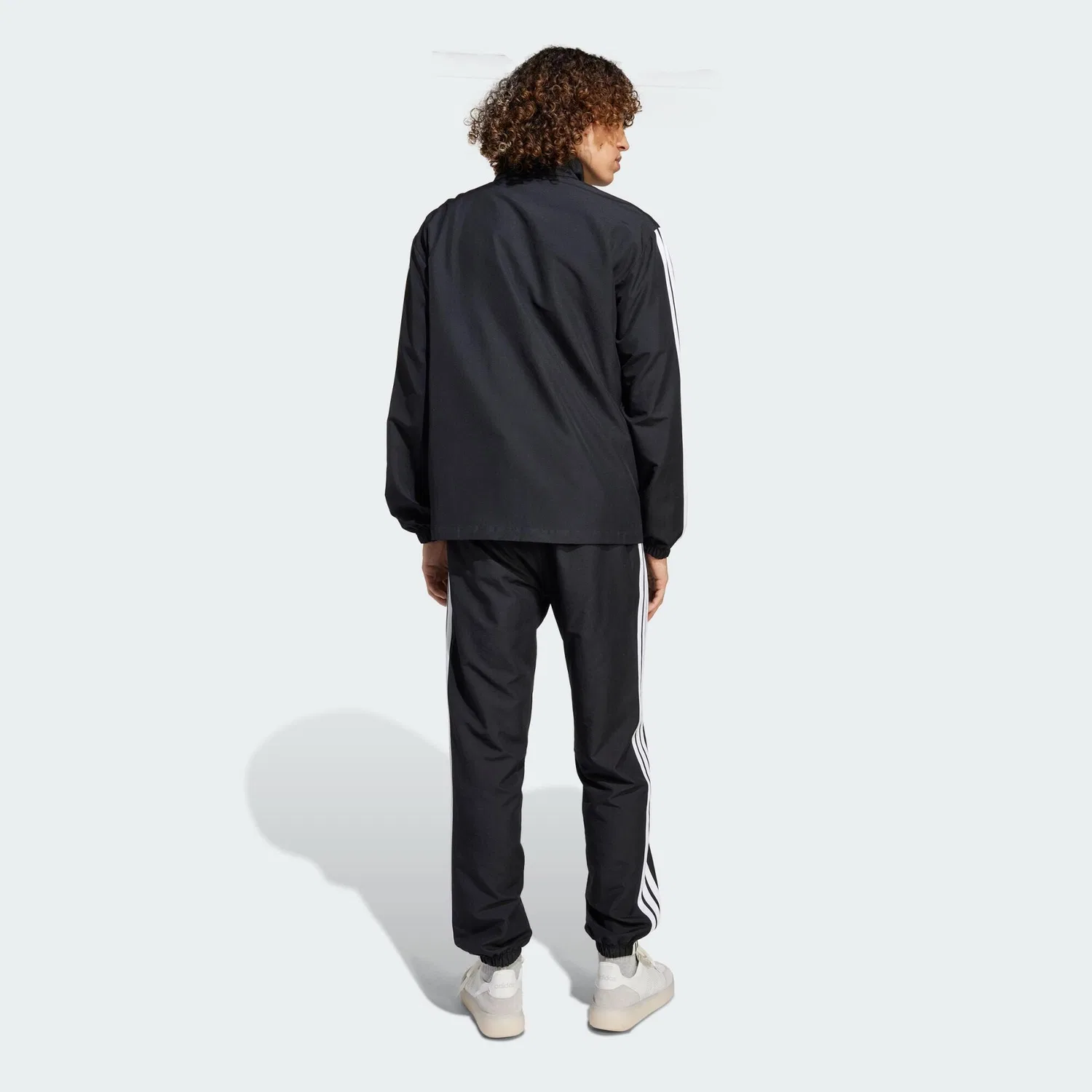 Мужской спортивный костюм с длинным рукавом 3-Streifen Woven Trainingsanzug Adidas, Schwarz / Weiss — фото 3