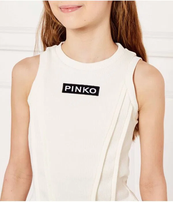 Детский топ для девочек Slim Fit Pinko Up, Écru — фото 4