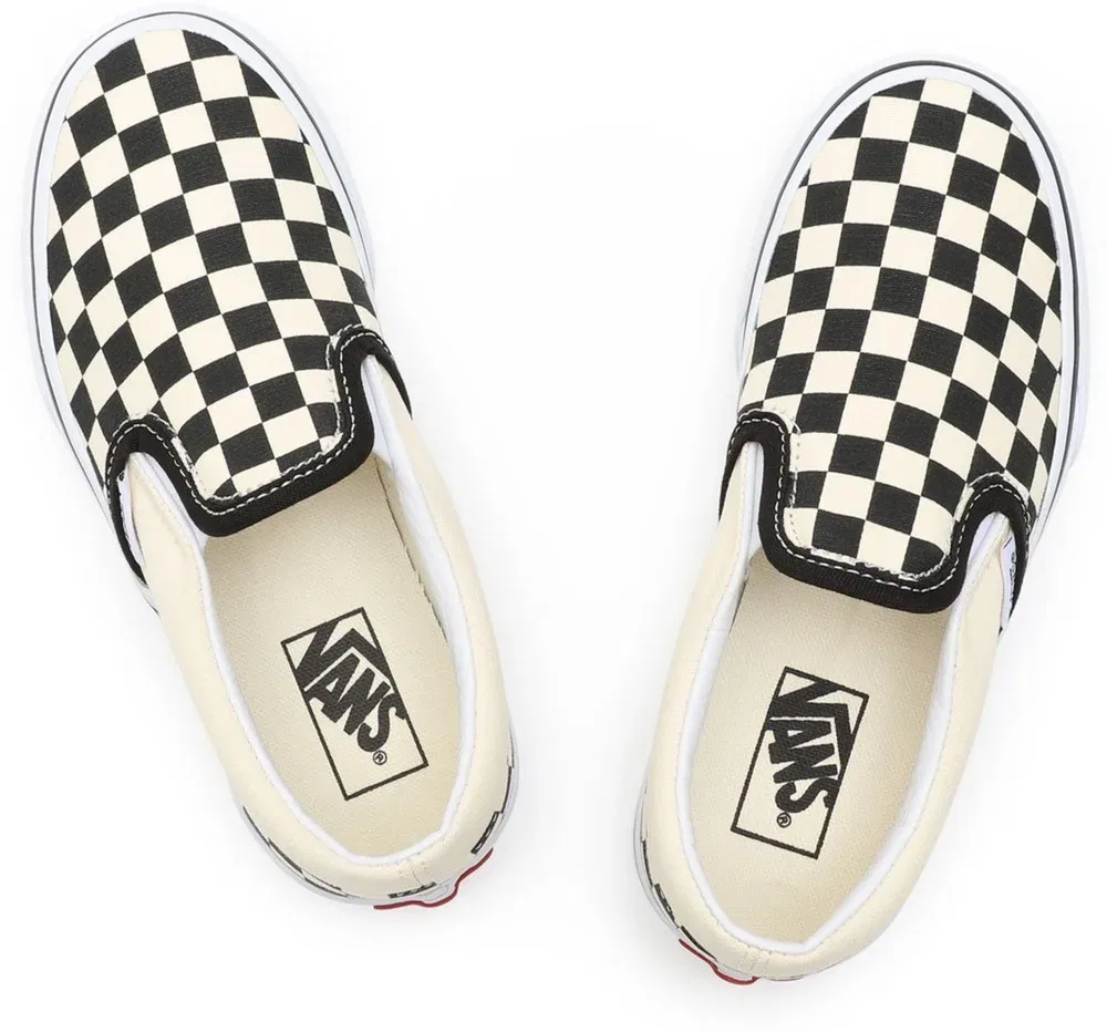 Детские слипоны slip-on Vans, Black/White — фото 2