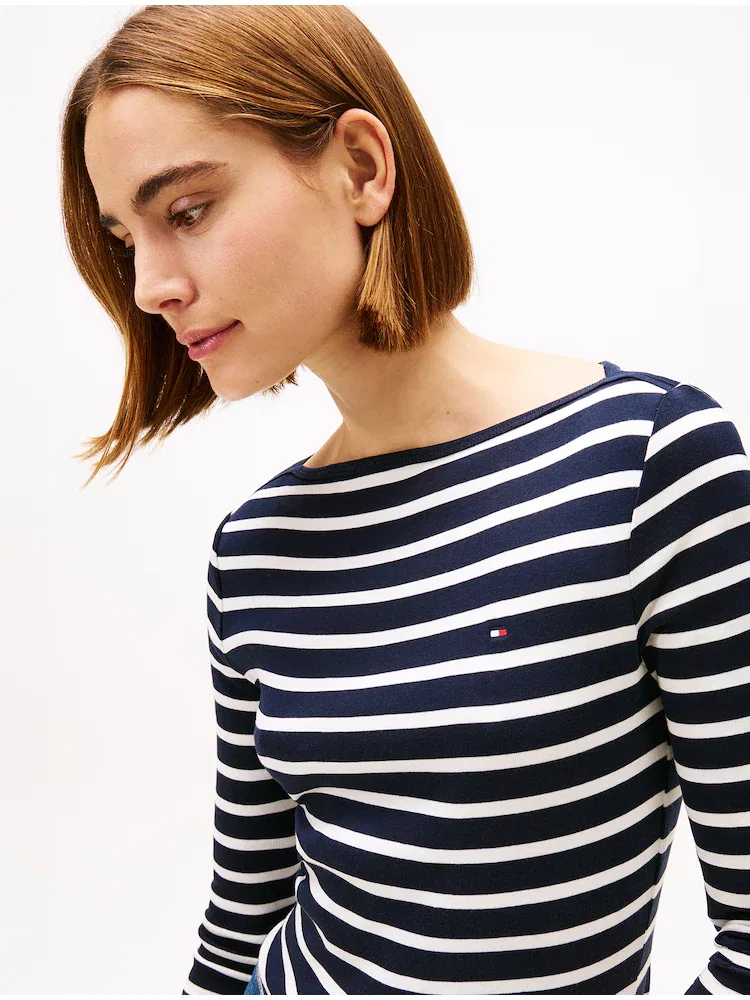 Футболка с длинным рукавом, полоска TOMMY HILFIGER, Navy — фото 2