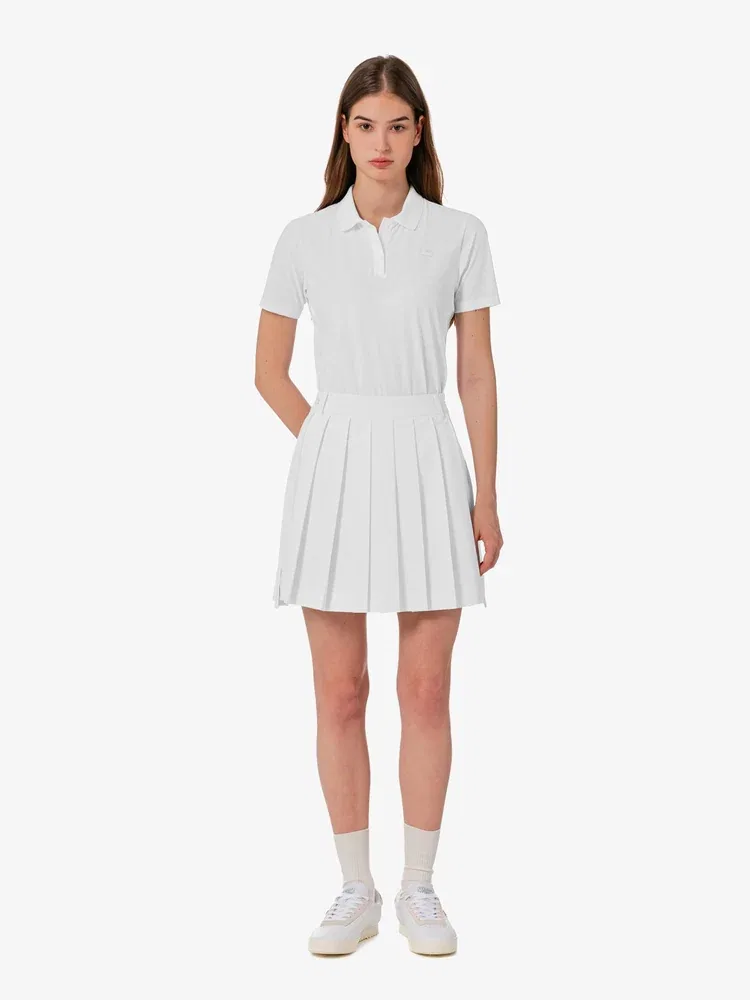 Юбка мини LACOSTE плиссированная, White