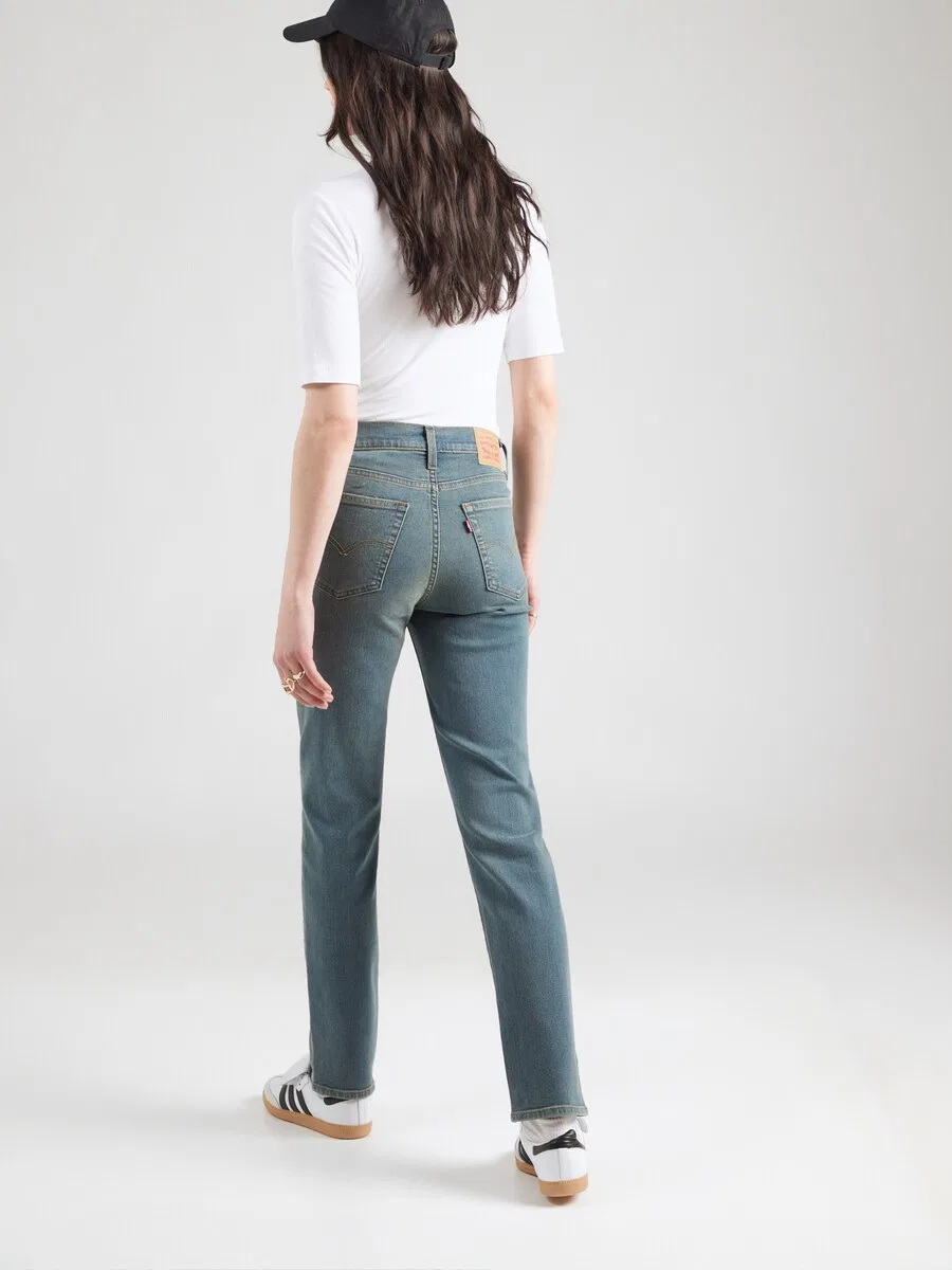 Джинсы LEVI'S Regular '724 High Rise Straight' синего цвета — фото 4