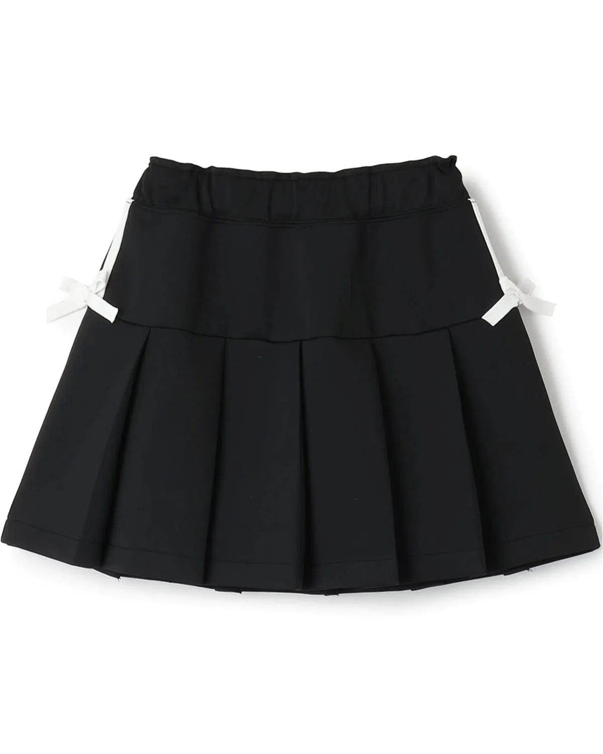 Детская юбка с контактной прохладой, с принтом, модель Ribbon Line Tuck, minimal, Black