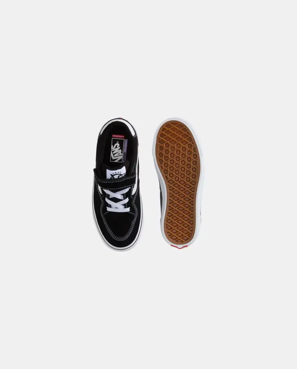 Детские кеды для мальчиков на липучке и шнурках Rowan Vans, Negro — фото 4