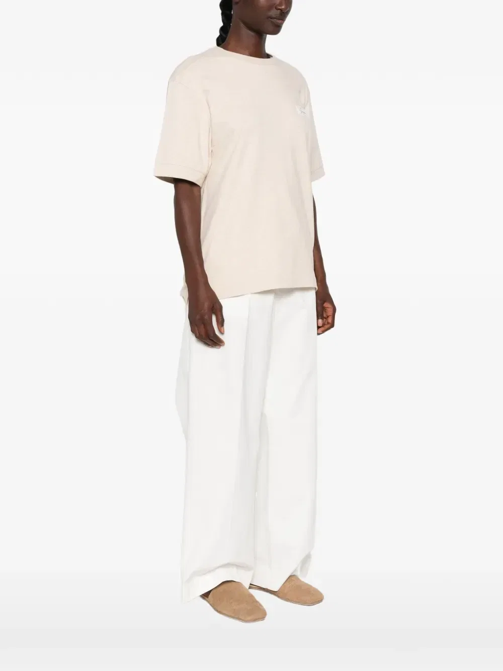 Футболка с логотипом-нашивкой JACQUEMUS, бежевый — фото 3