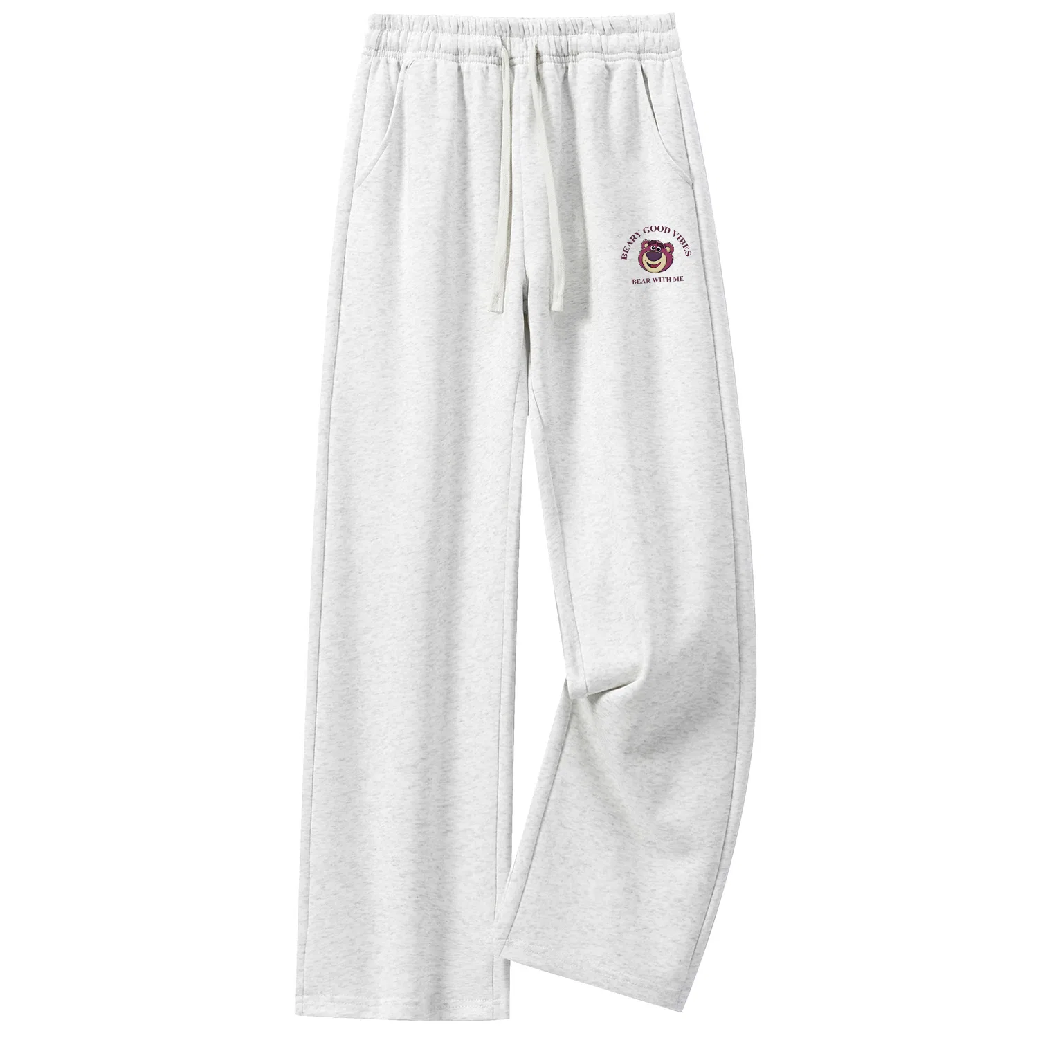 Детские спортивные штаны утепленные с принтом Disney Knitted Sweatpants, Цвет White Heather Gray