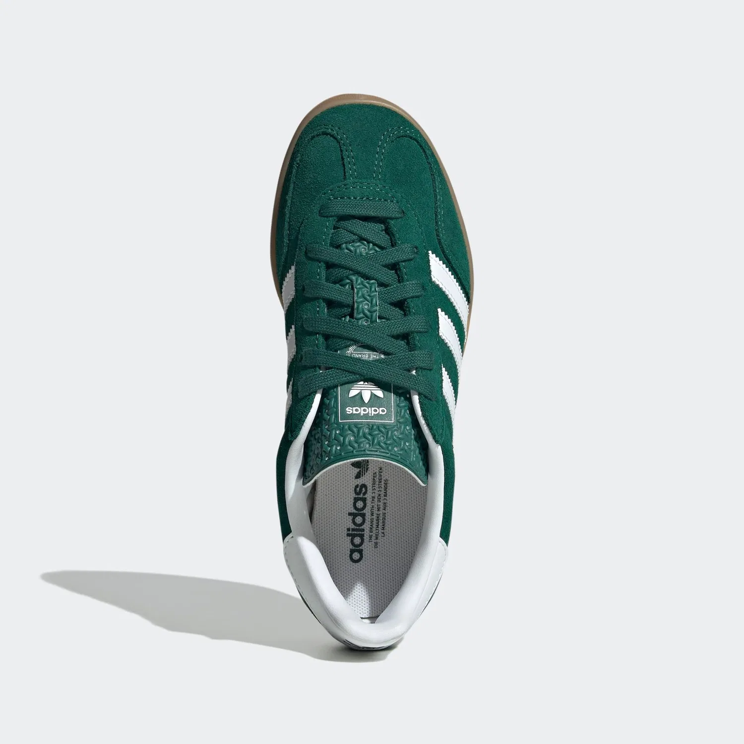 Детские кроссовки низкие из замши Adidas Originals, Collegiate Green/Cloud White — фото 4