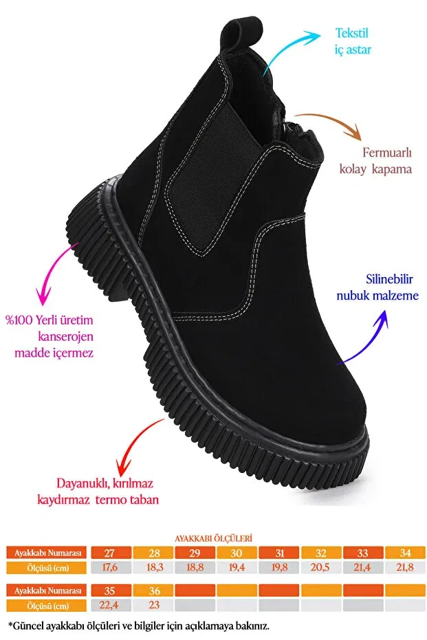 Детские ботинки для девочек на молнии Kiko Kids, Black — фото 3