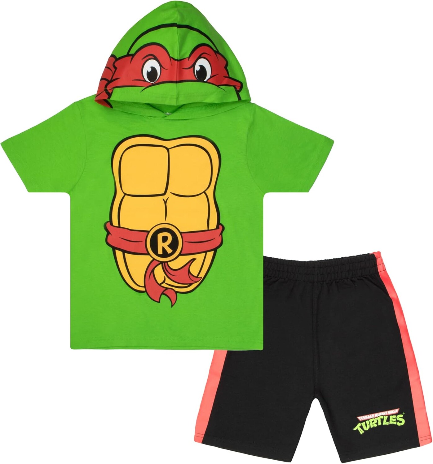 

Детский костюм Nickelodeon Teenage Mutant Ninja Turtles, Hoodie Tee & Shorts, 2 предмета, красный/мультиколор