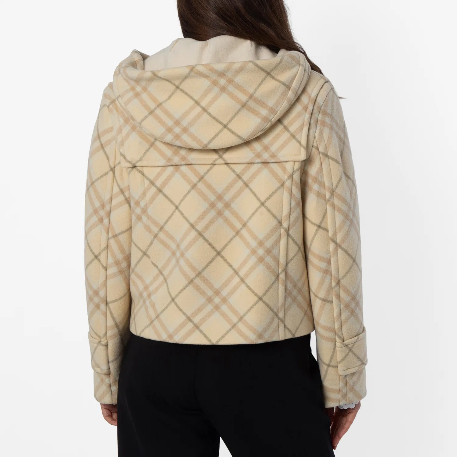 Женский жакет с капюшоном, в клетку Burberry, Candle Ip Check — фото 4