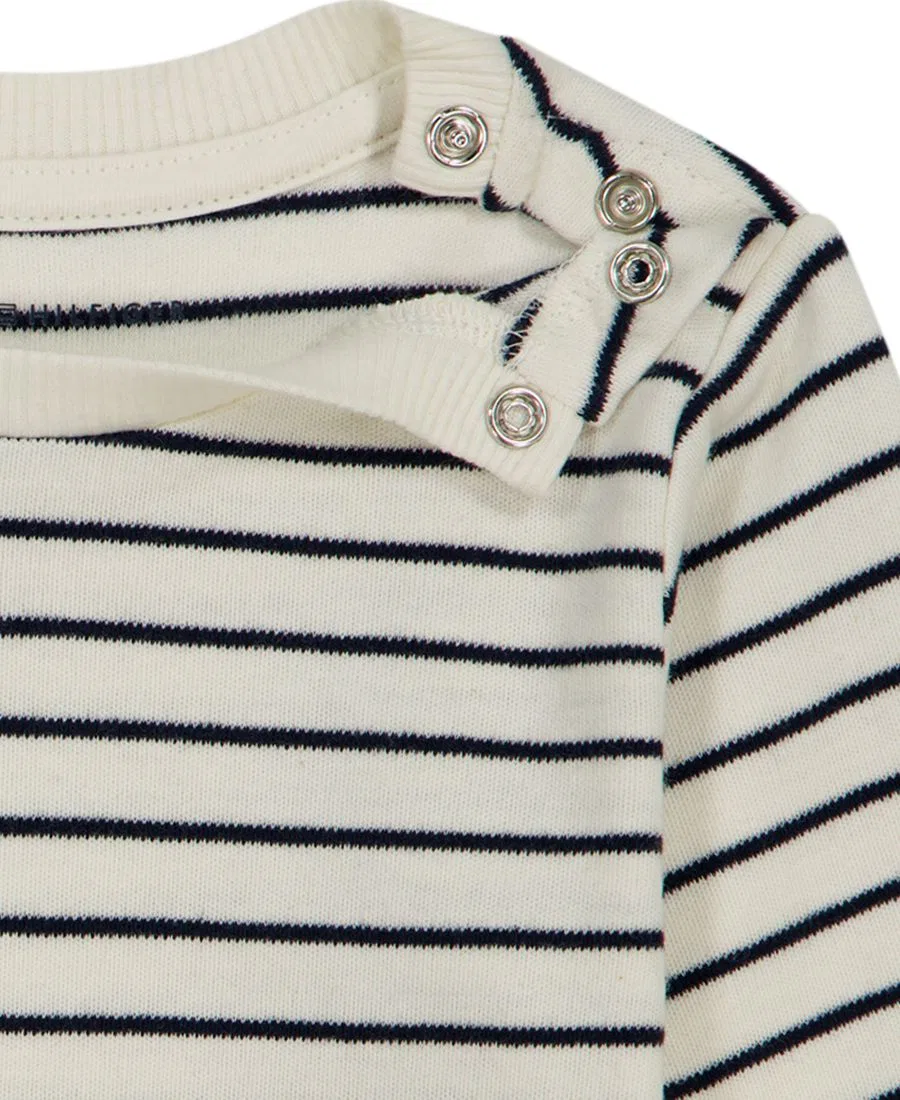 Комплект из боди и комбинезона Tommy Hilfiger, Navy/Vanilla Stripes — фото 3
