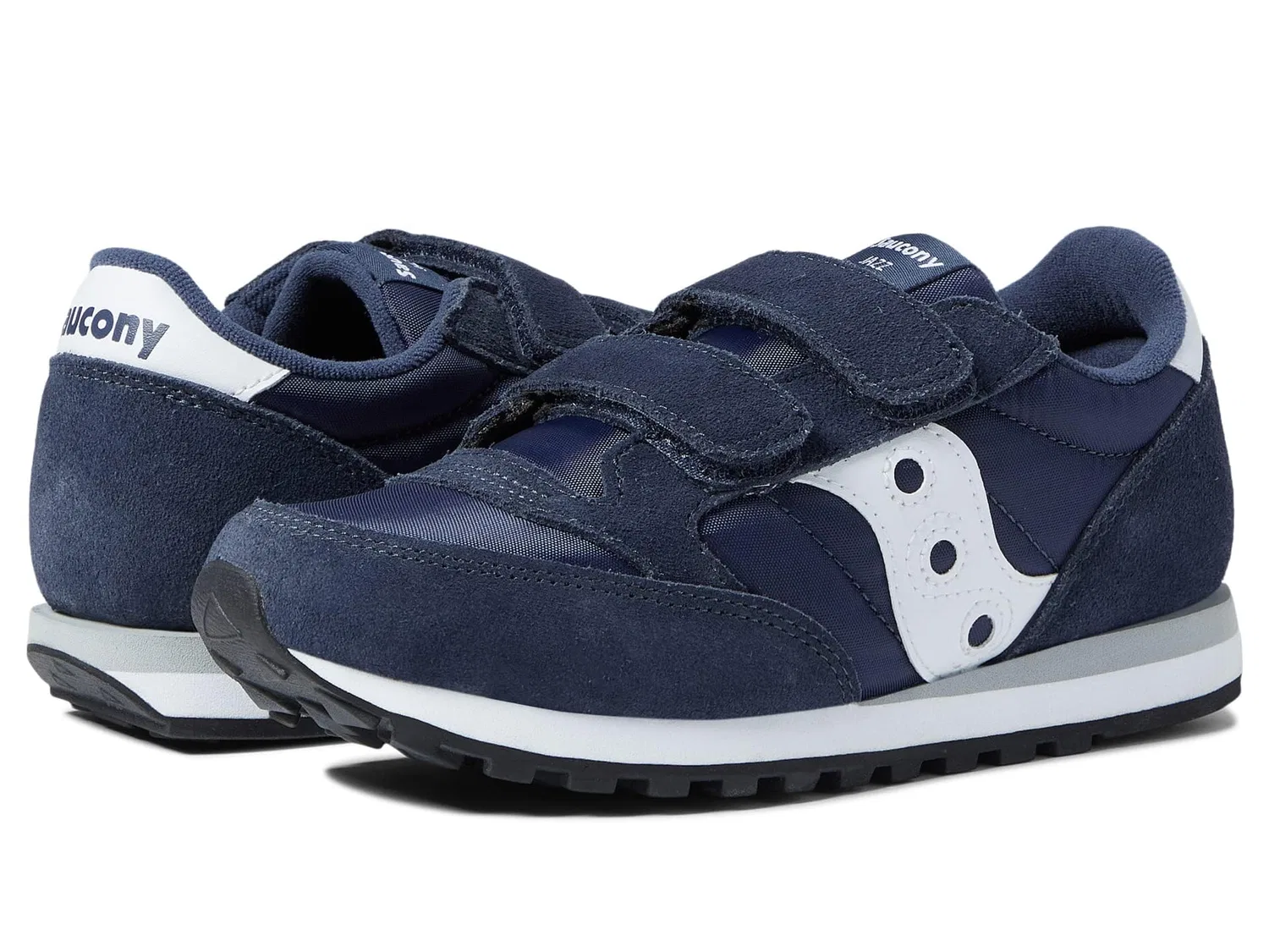 Детские кроссовки для мальчиков и девочек с замшевым верхом Jazz Original Saucony, Navy White 410 — фото 2