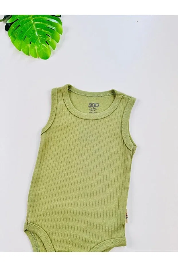 Детское боди для новорожденных без рукавов Efu Baby, Green — фото 4