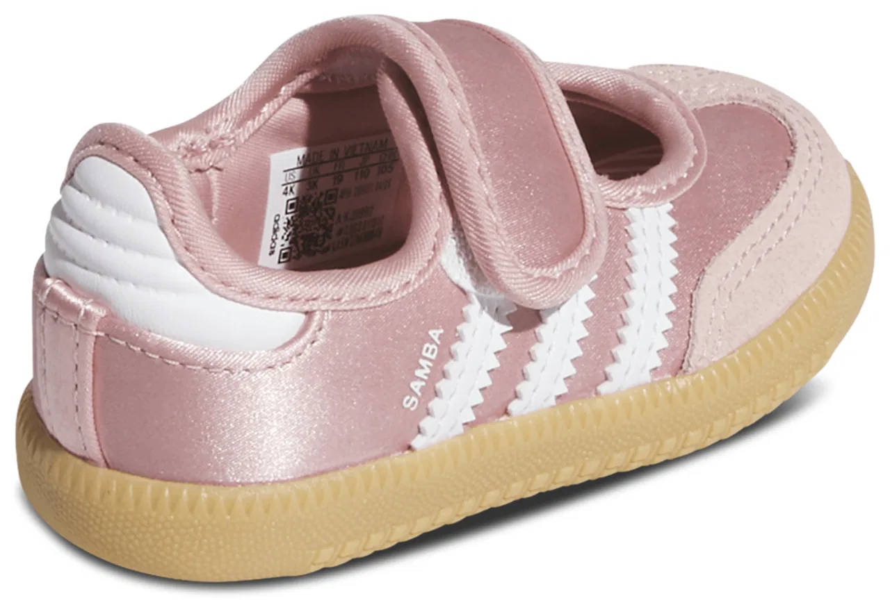 Кроссовки для девочек Samba Jane Satin Adidas, цвет Wonder Mauve/Footwear White/Gum — фото 3