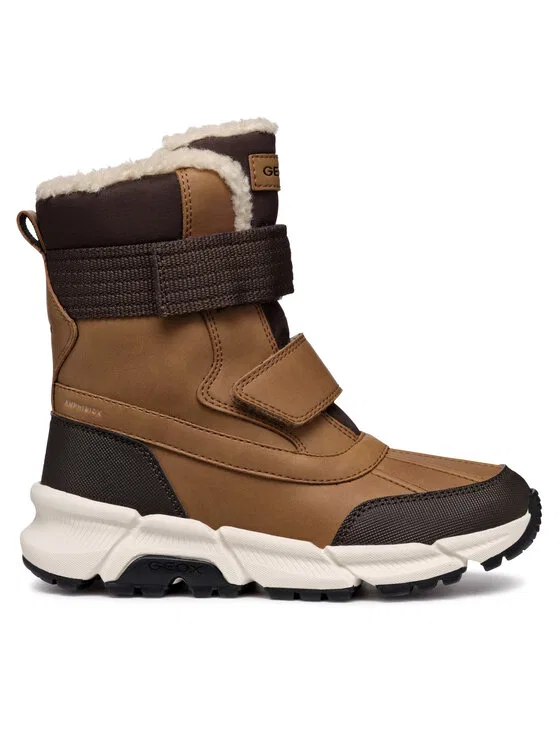 Сноубутсы J Flexyper Plus Boy Geox, коричневый