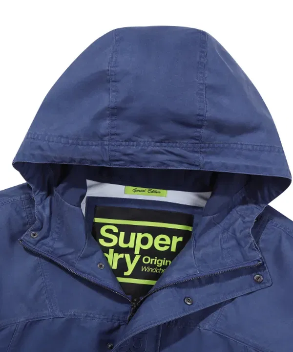 Ветрозащитная куртка Signature Windbreaker, Superdry, темно-синий — фото 4