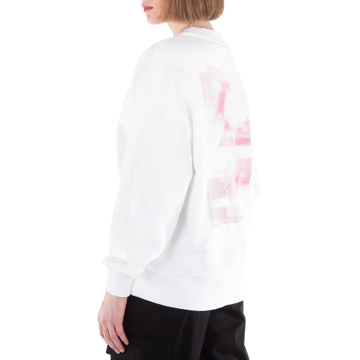 Женский свитшот Calvin Klein Diffused Logo Crewneck Calvin Klein, Bright White — фото 2