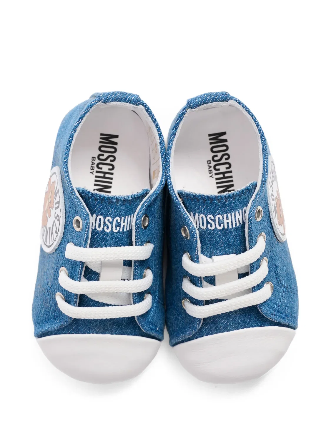 Летние ботинки с логотипом Moschino, синий — фото 2