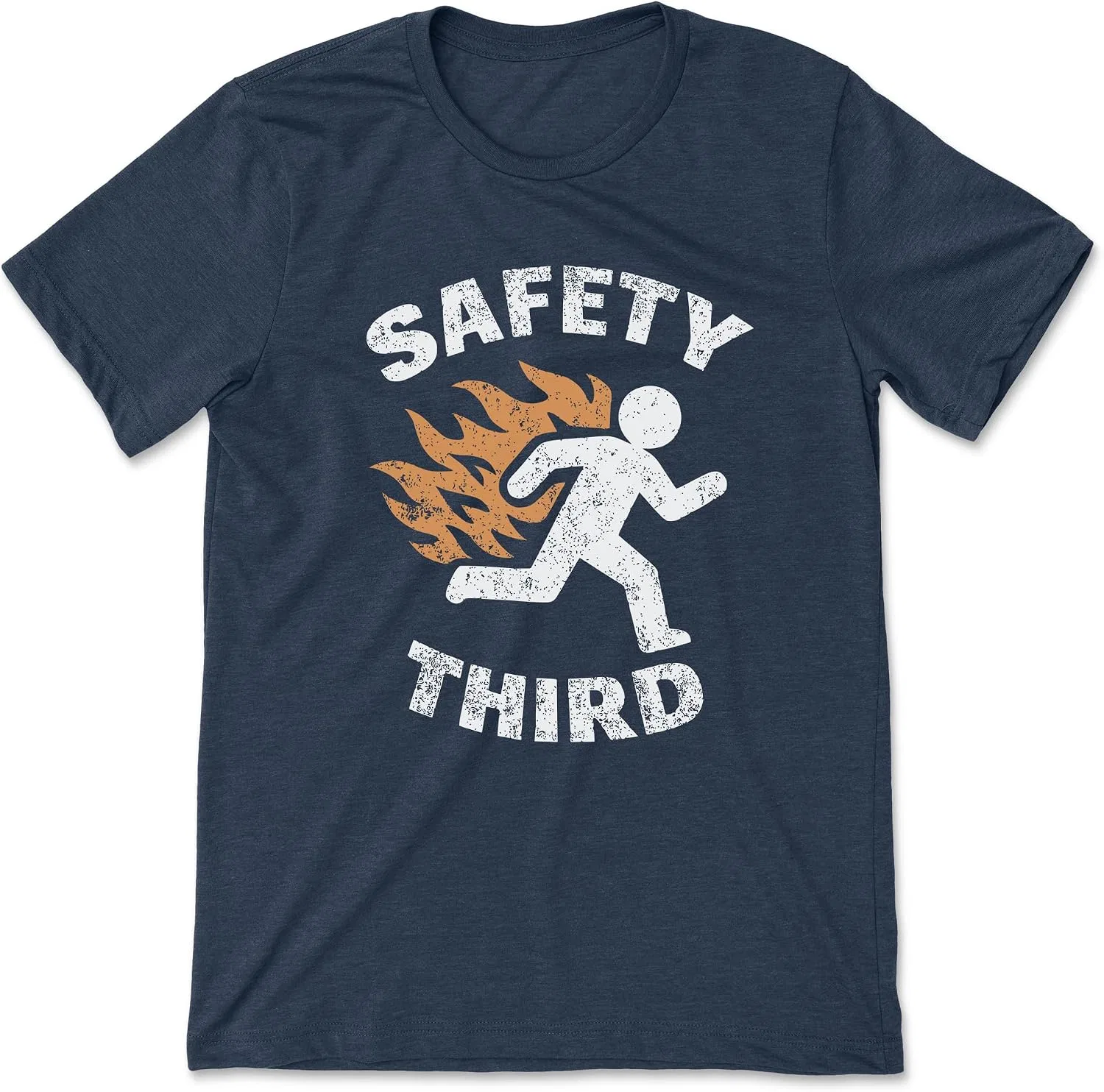 Футболка с принтом Safety Third Bella + Canvas, Heather Navy