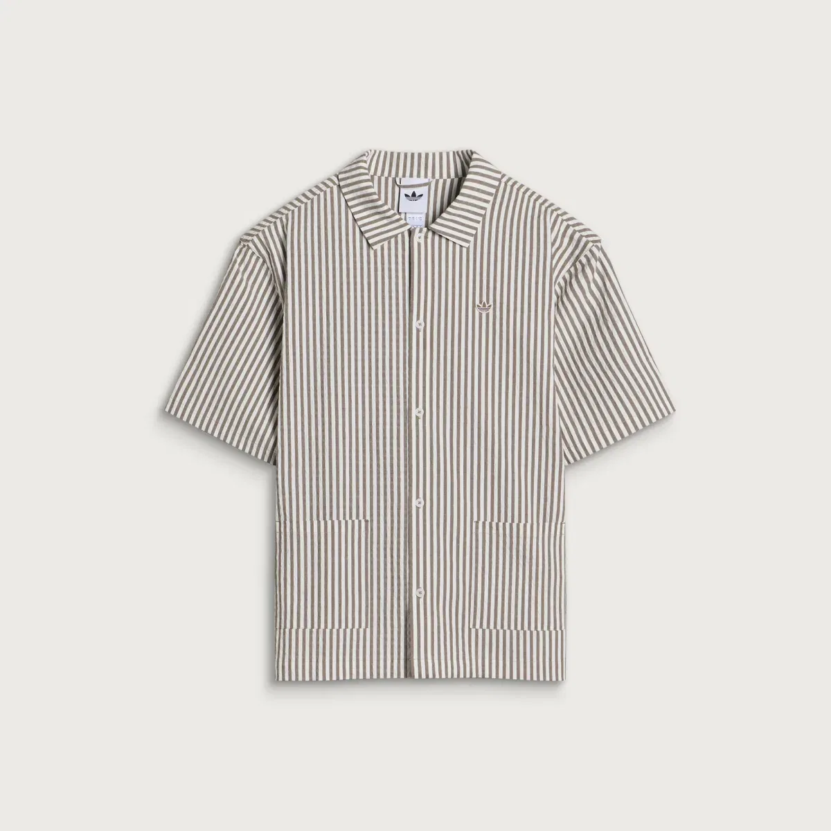 Мужская рубашка с принтом Resort Adidas, Khaki Six & Off White