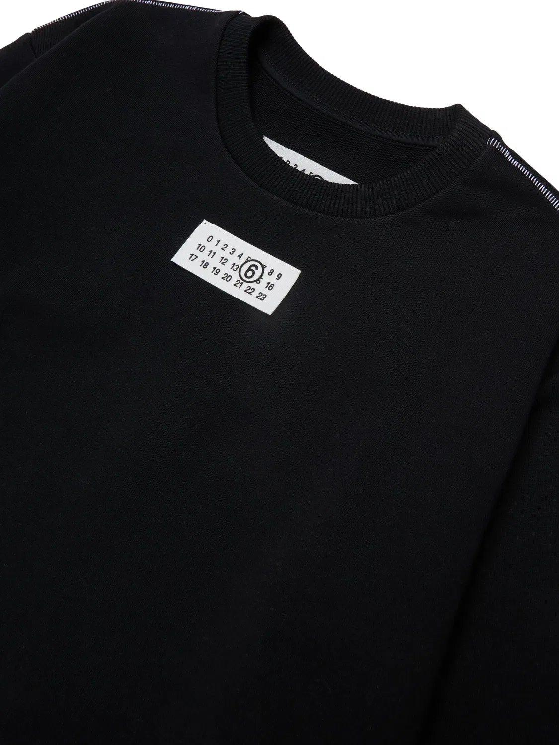 Толстовка с нашивкой-логотипом, черная MM6 Maison Margiela, черный — фото 2