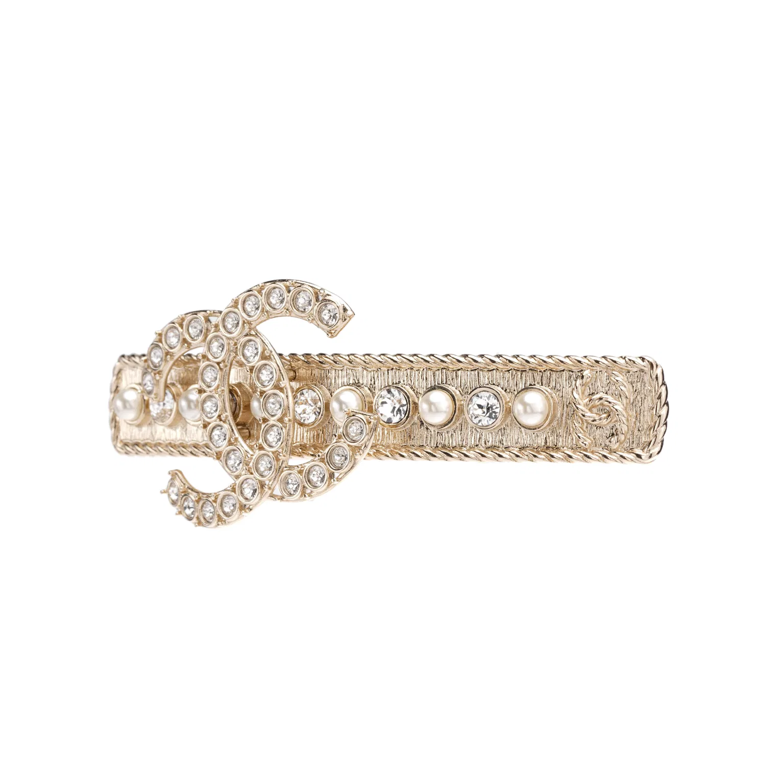 Заколка для волос с жемчугом и кристаллами, Early Spring, CHANEL, Gold — фото 4