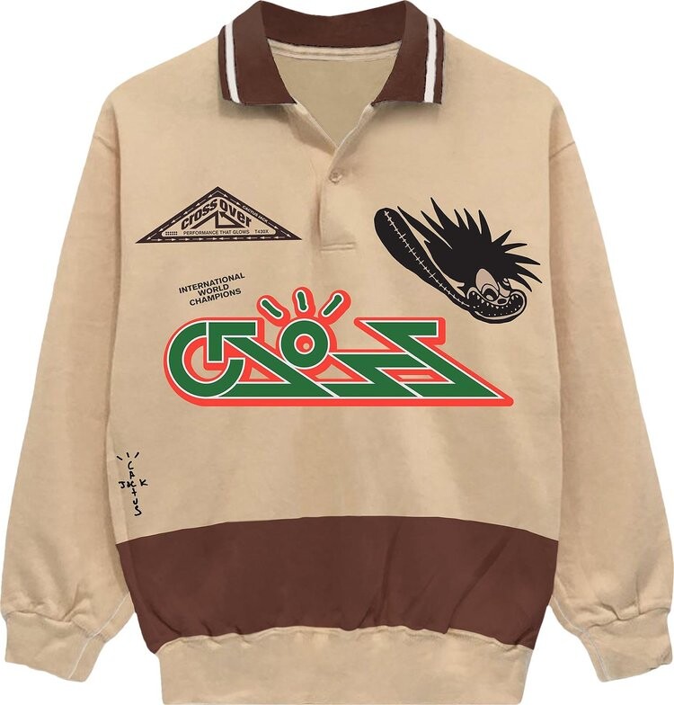 

Свитер Cactus Jack by Travis Scott Cross Rugby Sweater 'Tan/Brown', загар, Коричневый, Свитер Cactus Jack by Travis Scott Cross Rugby Sweater 'Tan/Brown', загар