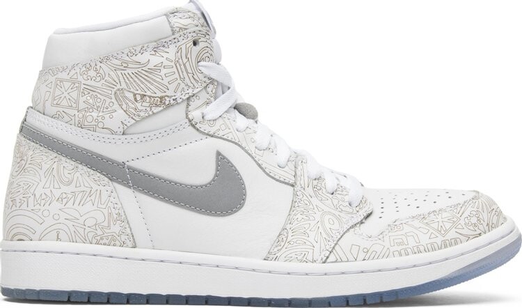 

Кроссовки Air Jordan 1 Retro High OG Laser, белый, Белый;серый, Кроссовки Air Jordan 1 Retro High OG Laser, белый