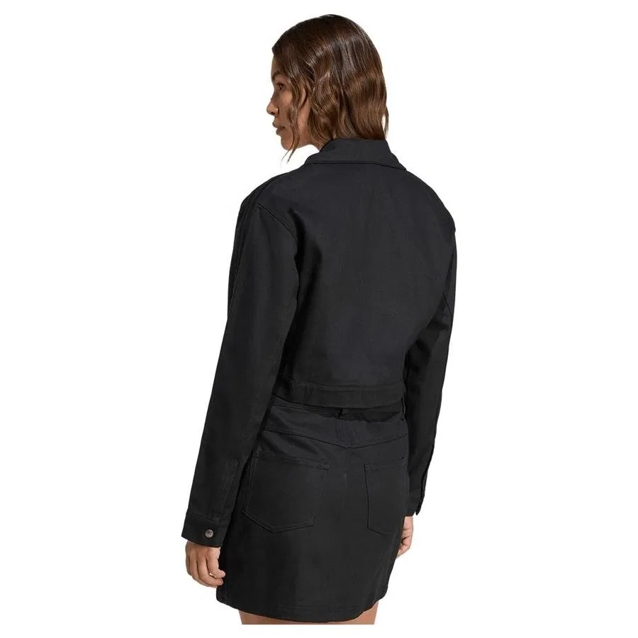 Женская куртка-кроп с длинным рукавом Firebird adidas, Черный — фото 3