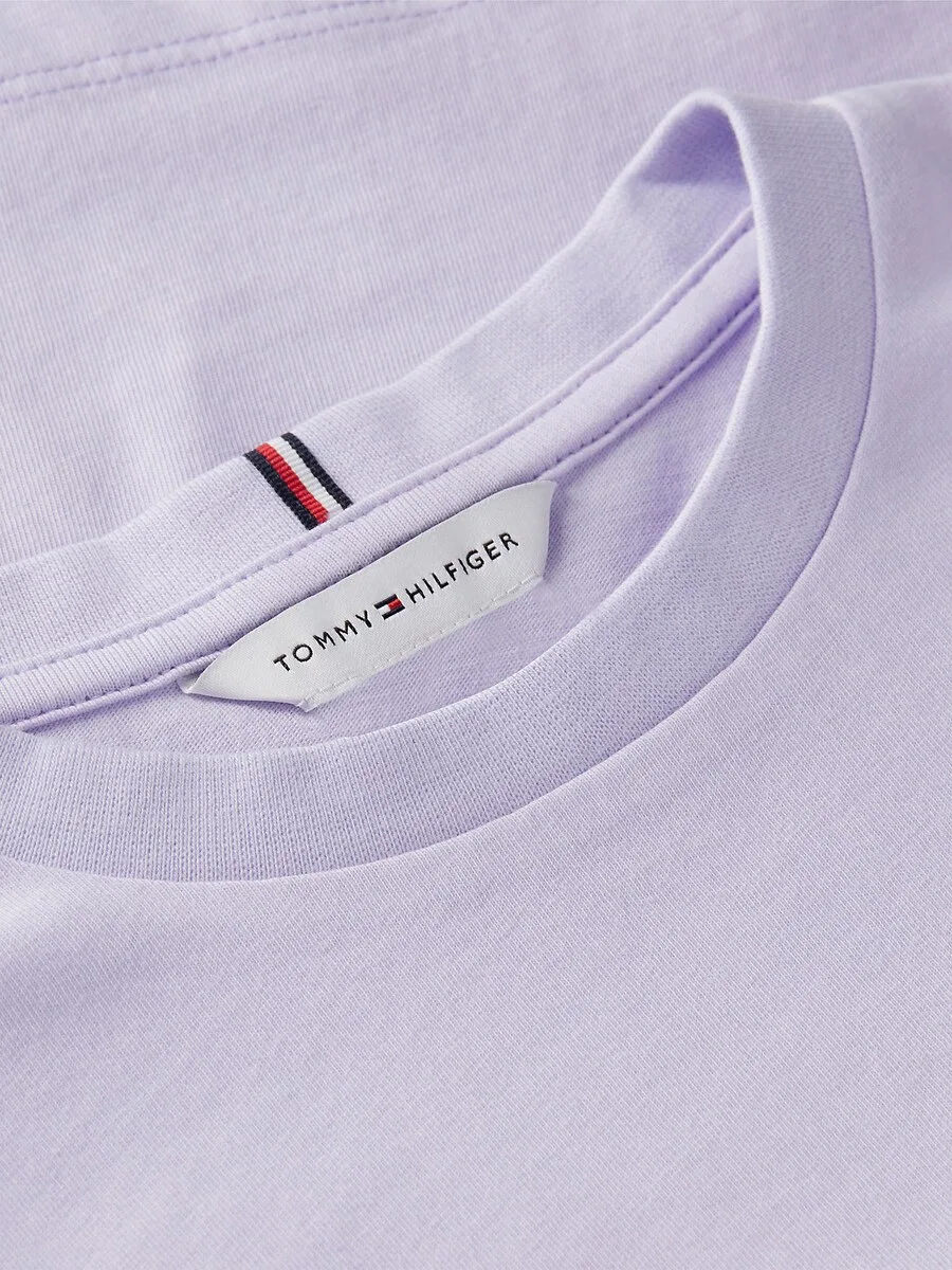 Футболка TOMMY HILFIGER сиреневого цвета — фото 3