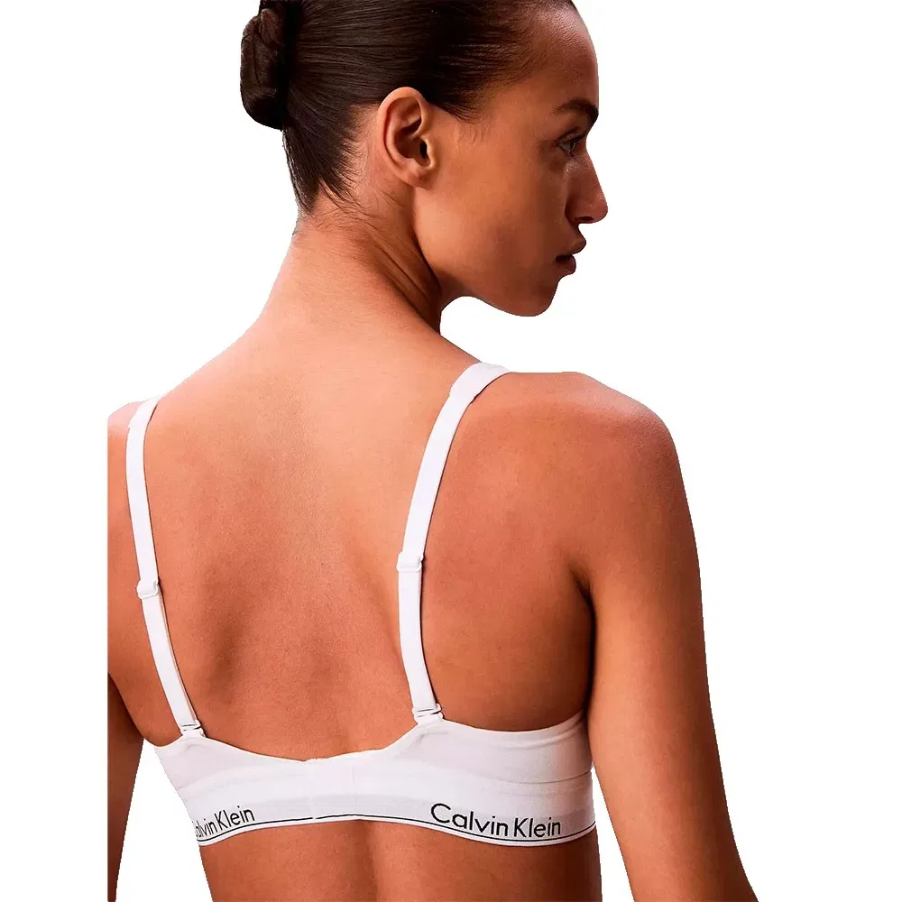Треугольный бюстгальтер Calvin Klein, белый — фото 2