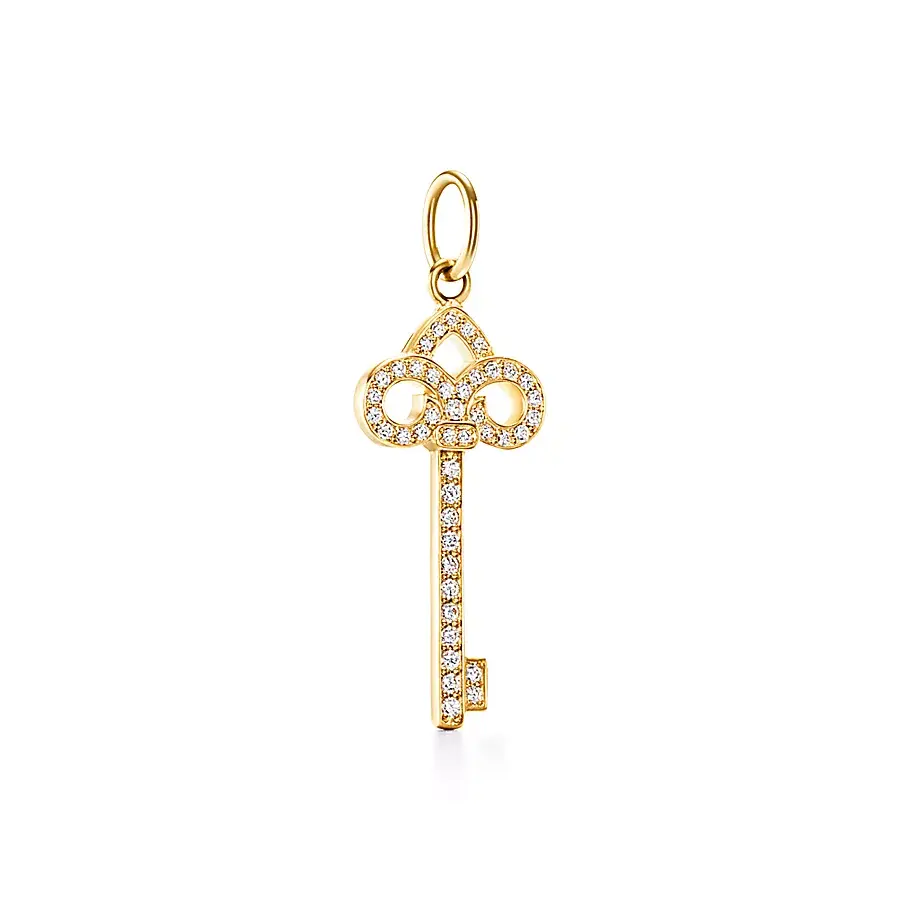 

Шарм-подвеска Tiffany & Co. Keys Fleur De Lis, золото/бриллиант