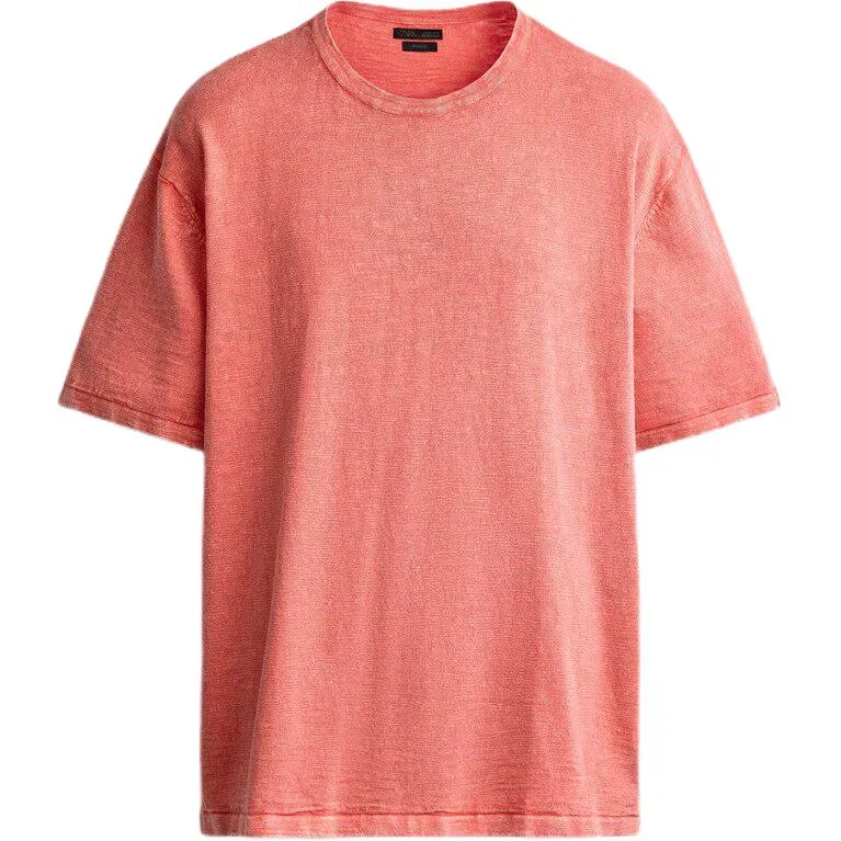 Мужская футболка с круглым вырезом, прямой крой, Blue, ZARA — фото 3