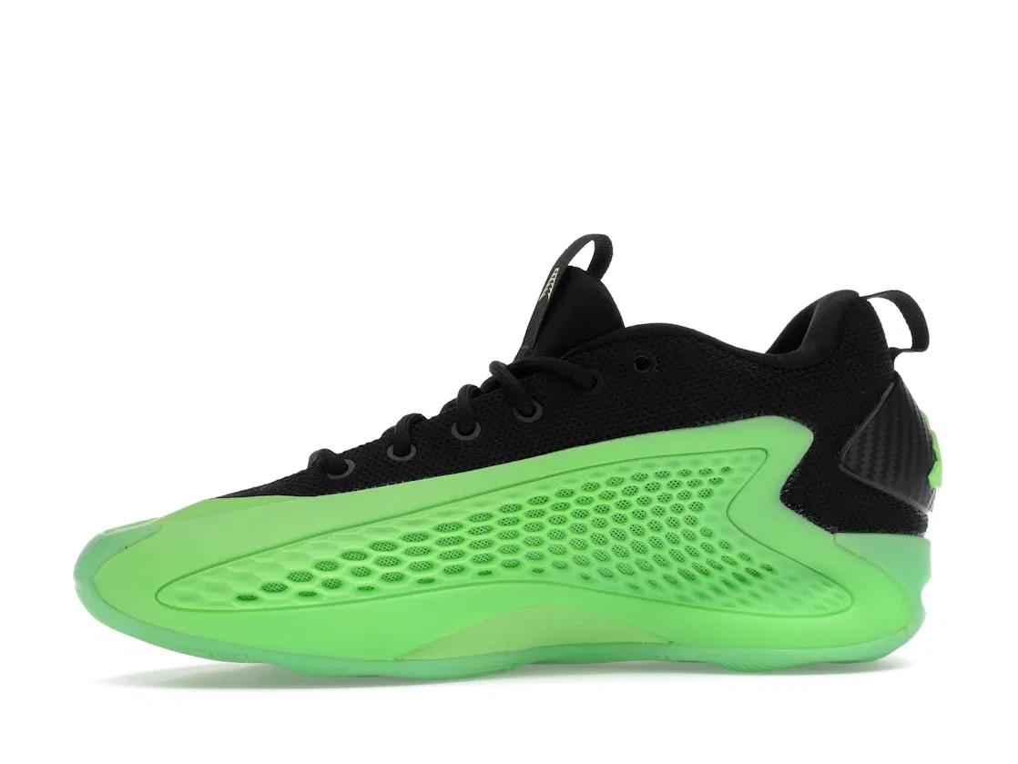 Детские кроссовки для мальчиков с длинным язычком Adidas AE 1 Low, Lucid Lime/Aurora Ink/Core Black — фото 3