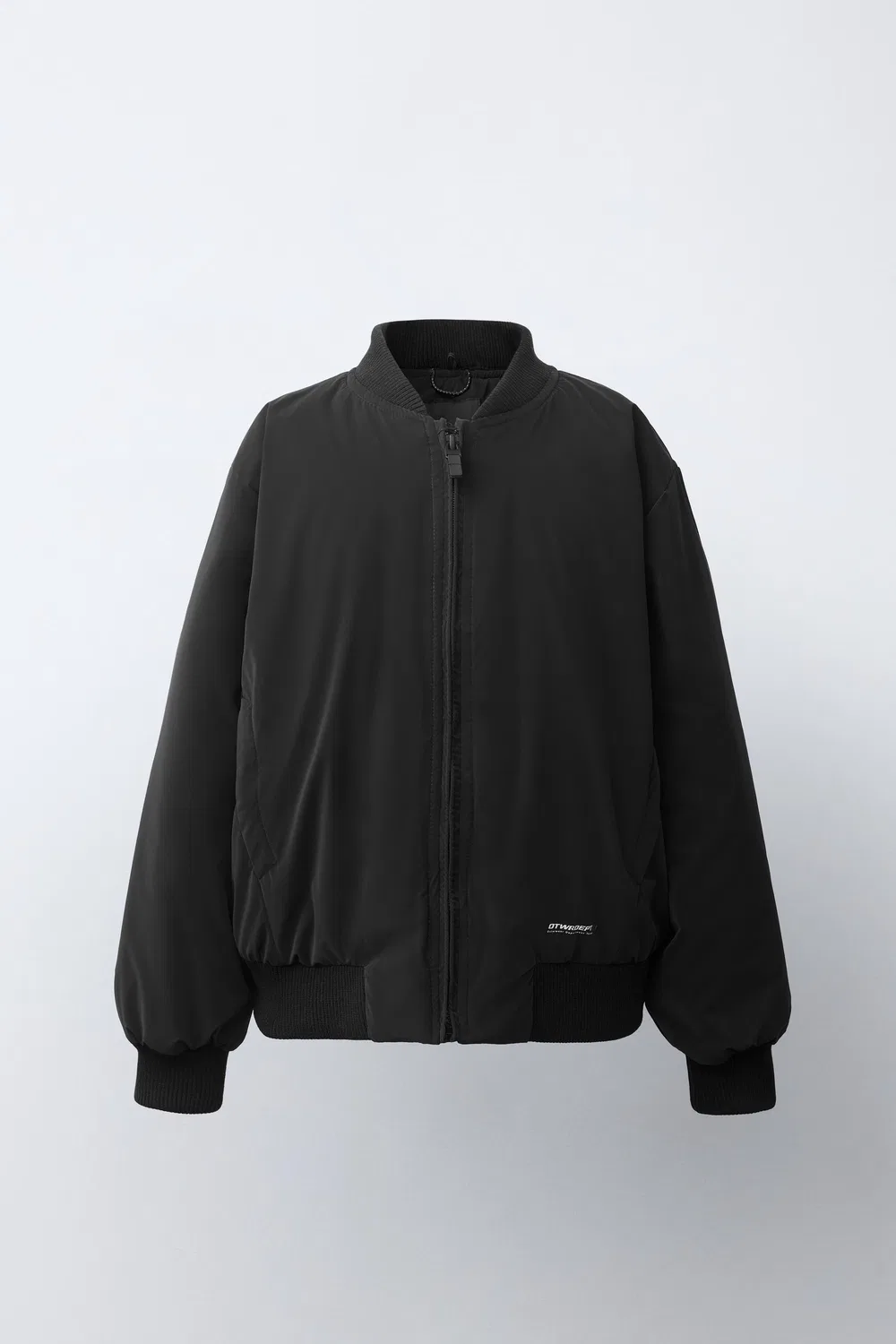 Резиновая куртка-бомбер со съемным капюшоном ZARA, Black — фото 2