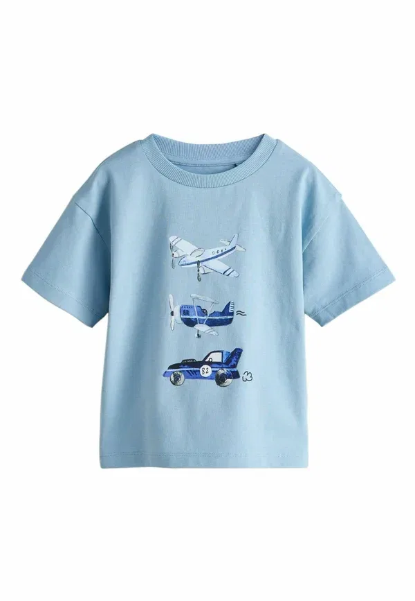 Футболка с принтом Regular fit short sleeve 3 pack, Next Planes, синий — фото 2
